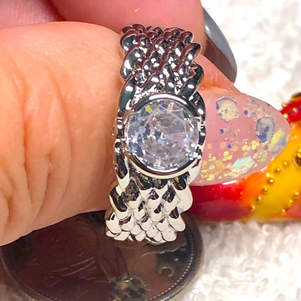 💎💍Sterling silver solitaire ring NWOT